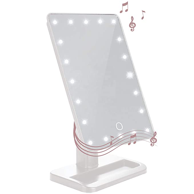 Vanity Makeup mirror with LED lights and wireless speaker
